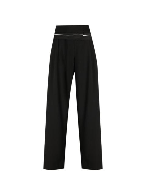 Dani striped straight-leg trousers