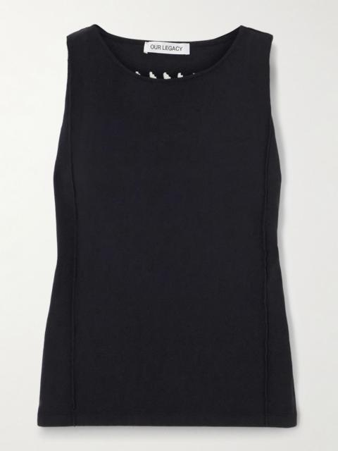 Our Legacy Cutout cotton-jersey tank Black