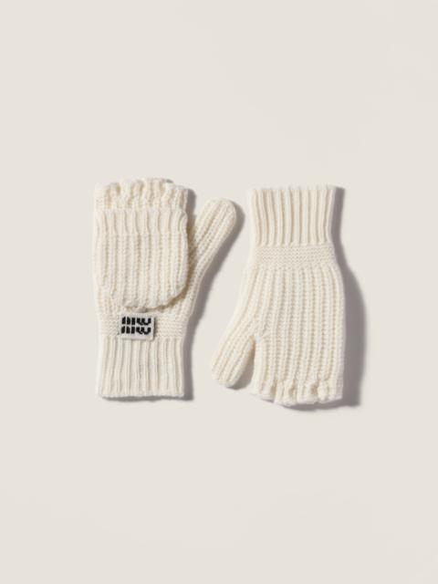 Miu Miu Wool and cashmere fingerless gloves