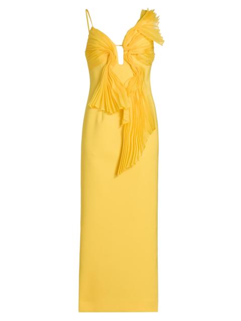 Acler Women's Ellicombe Organza Pleat Midi-Dress - Daffodil