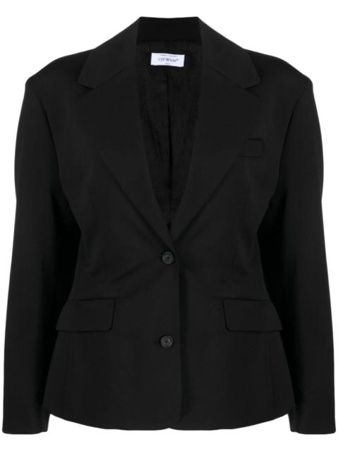 stretch-wool tailored blazer