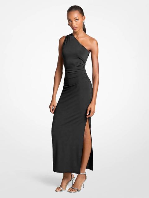 MICHAEL KORS Stretch Matte Jersey One-Shoulder Maxi Dress