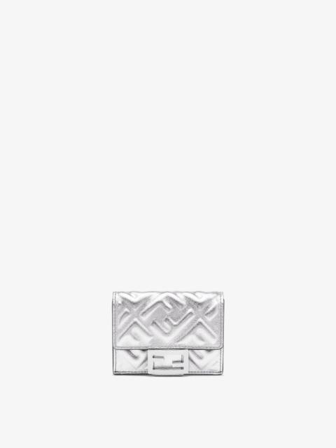 FENDI Silver leather wallet