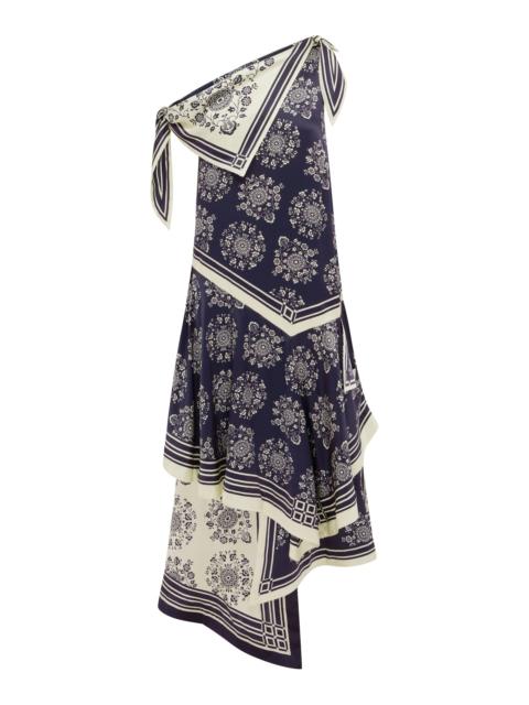 ALÉMAIS Banderra Silk Scarf Dress
