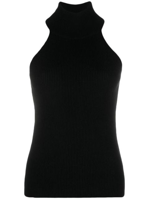 LISA YANG turtleneck cashmere tank top