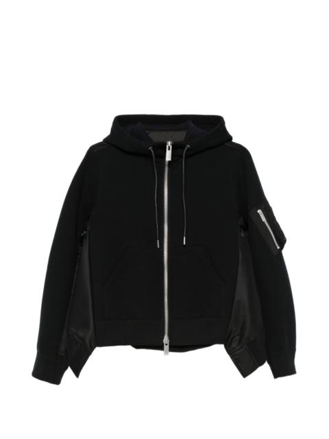 sacai hooded zip-up jacket