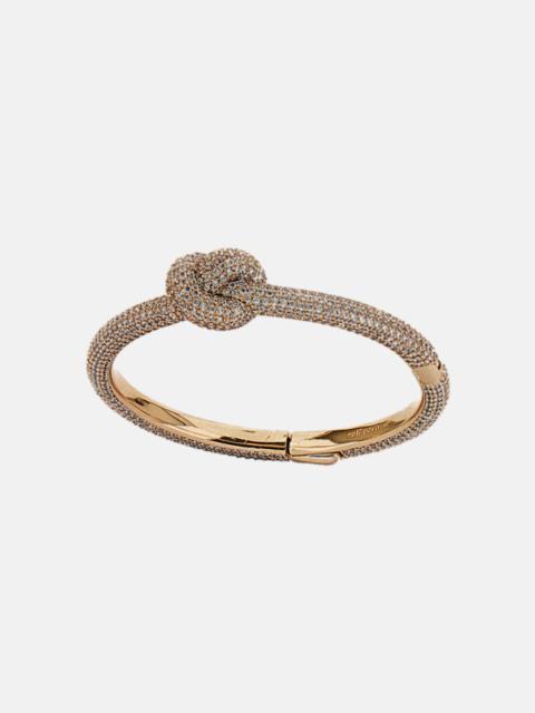 self-portrait HARD-CLASP BRACELET WITH CRYSTALS AND KNOT
