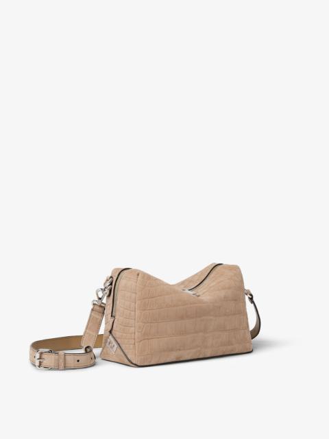 FENDI Fendi Lui Medium Camel-color nubuck crocodile leather bag