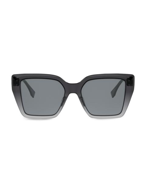 FENDI Women's FF Diamonds 54MM Square Sunglasses - Grey