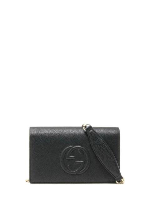Soho Shoulder Bag in Black Leather
