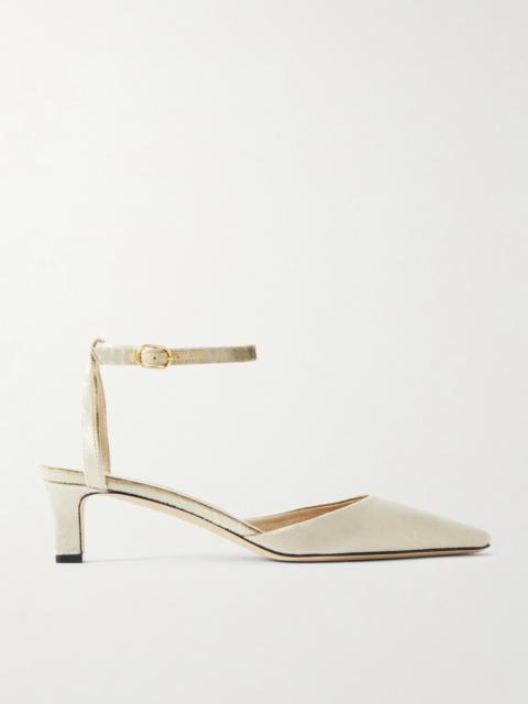 The Row Carla Velvet Pumps