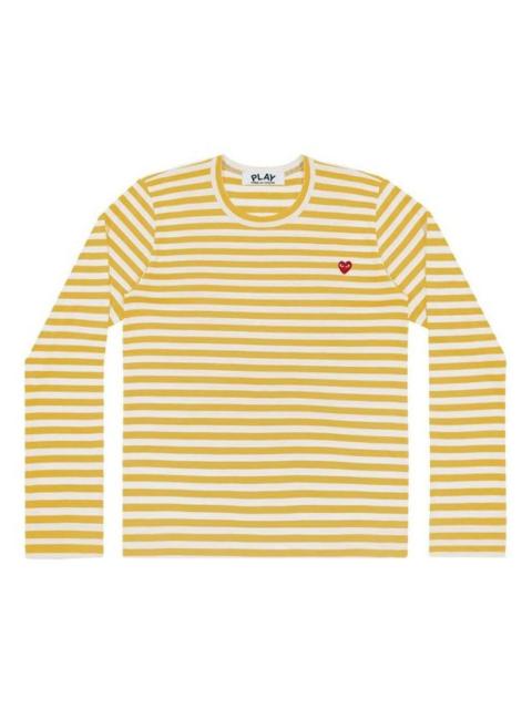 Comme des Garçons PLAY (WMNS) COMME des GARCONS PLAY Striped Long Sleeves Tee 'Yellow' AZ-T217-051-2