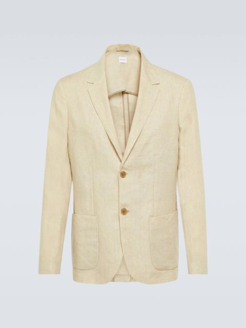 Single-breasted linen blazer