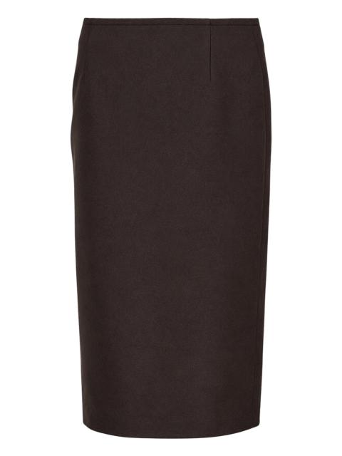 MM6 Maison Margiela Wool Felt Midi Skirt
