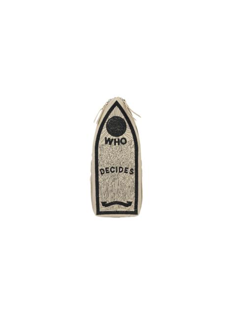WHO DECIDES WAR Embroidered Crossbody Bag "Off-White" 1141430019SS24