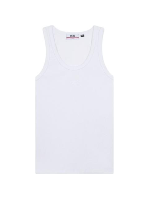 GCDS logo-embroidery tank top