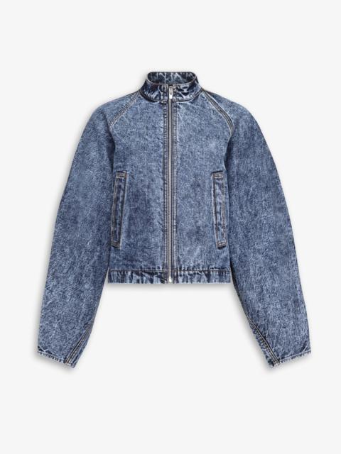 Alaïa ROUND RACING JACKET IN SNOW DENIM