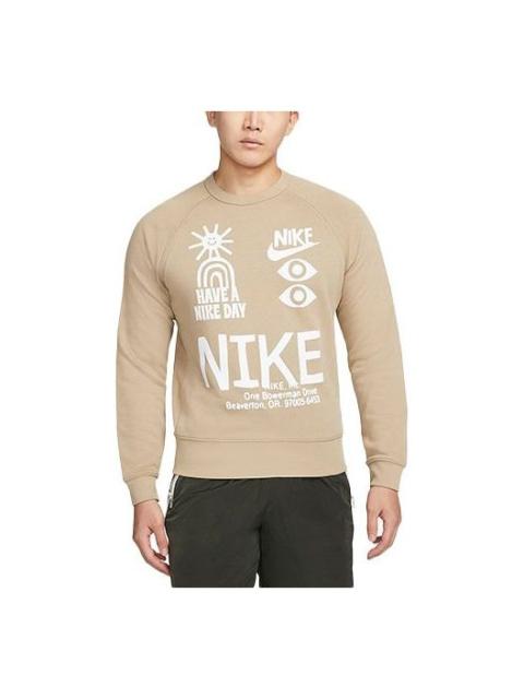 Nike Nike NSW graphic printed crew neck sweatshirt 'Tan' DQ4170-247