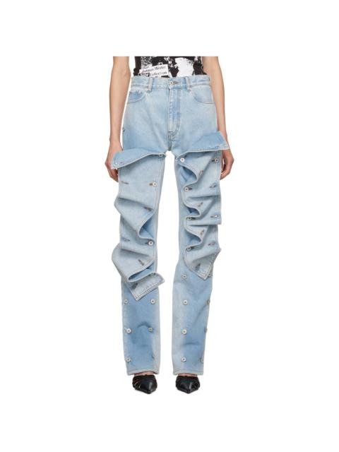 Y/Project Blue Snap Off Jeans
