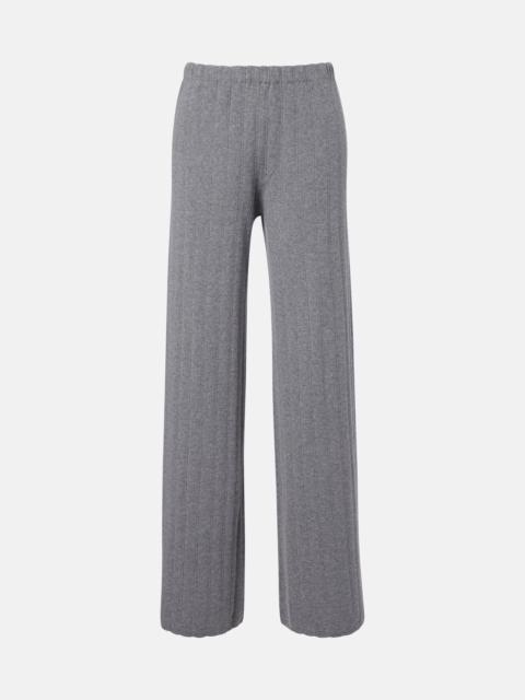 LISA YANG Shannen cotton and cashmere wide-leg pants