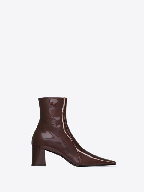 SAINT LAURENT rainer zipped boots in patent leather