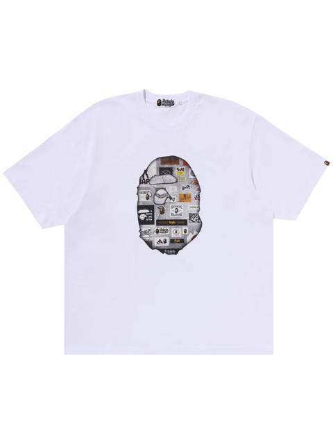 BAPE Multi Logo Big Ape Head Relaxed Fit Tee 'White'