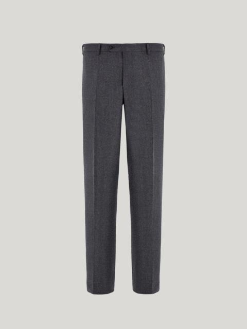 Canali ANTHRACITE WOOL FLANNEL REGULAR-FIT PANTS