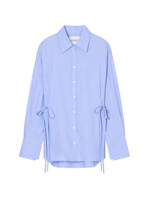 CLOSED waist-ties long-sleeve shirt