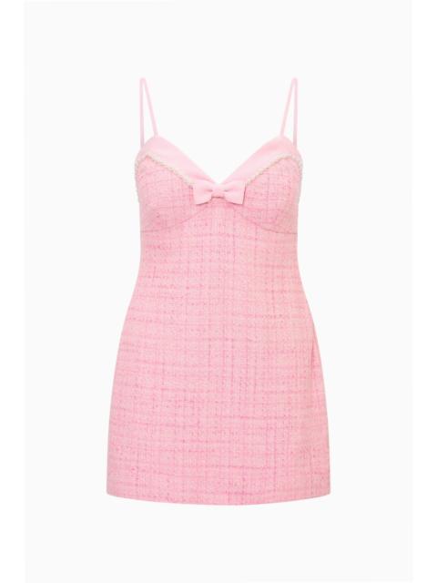 LoveShackFancy Florencio Tweed Mini Dress