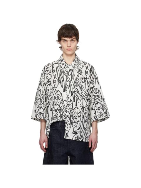 JACQUEMUS White & Black La Croisière 'The Aloe' Shirt