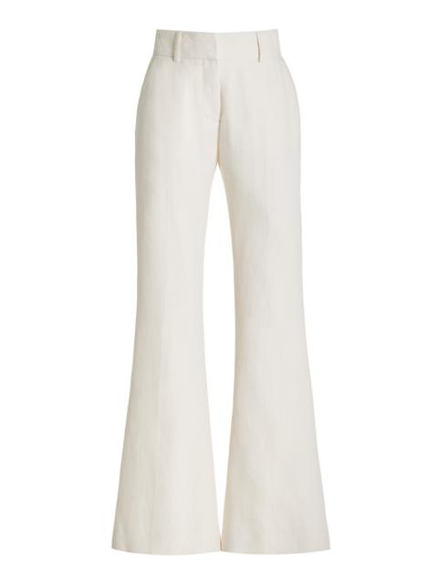 GABRIELA HEARST Rhein Pant in Ivory Linen Virgin Wool