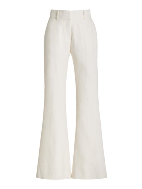 GABRIELA HEARST Rhein Pant in Ivory Linen Virgin Wool