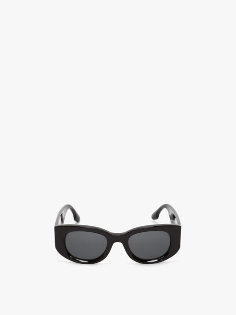 Victoria Beckham Monogram Detail Sunglasses In Black