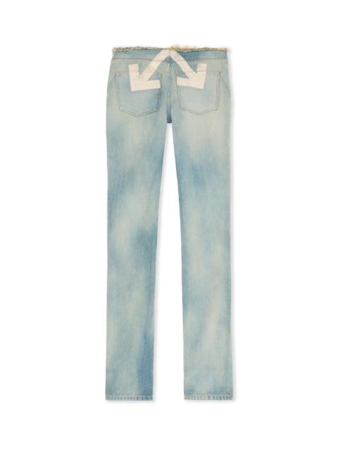 Half Arrow Low Waist Denim Pants