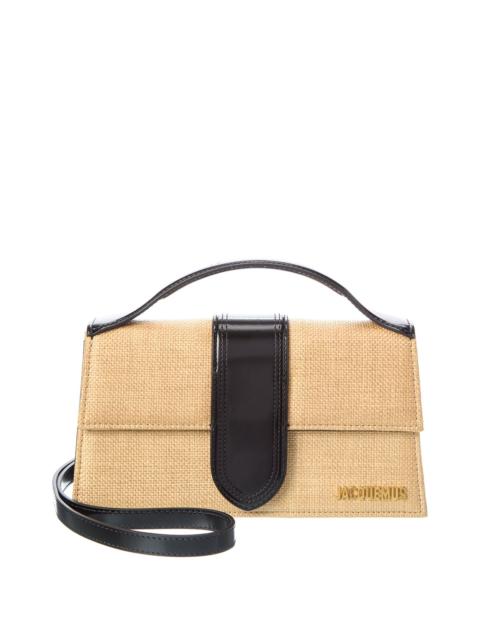 Jacquemus The Bambino Small Canvas & Leather Shoulder Bag