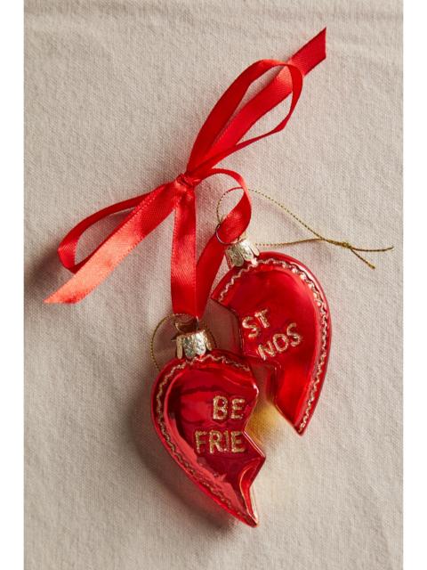 FREE PEOPLE Set Of Best Friends Heart Ornament
