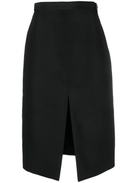 KHAITE slit-detail straight skirt