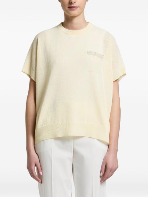 PESERICO bead-embellished pocket sweater