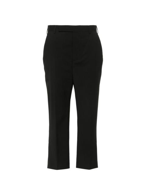 pressed-creased tapered trousers