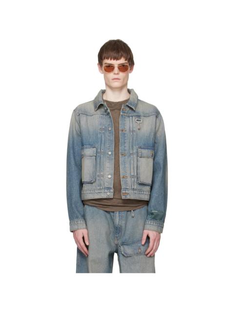 REESE COOPER® Blue Washed Trucker Denim Jacket
