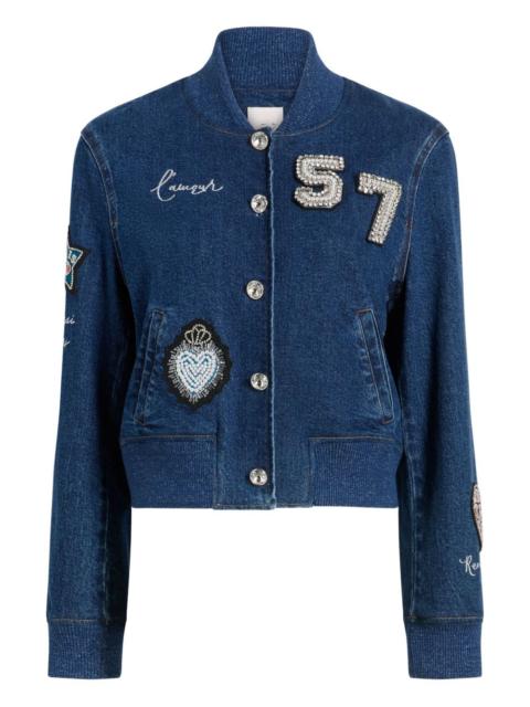 Cinq à Sept Dominique embellished denim jacket