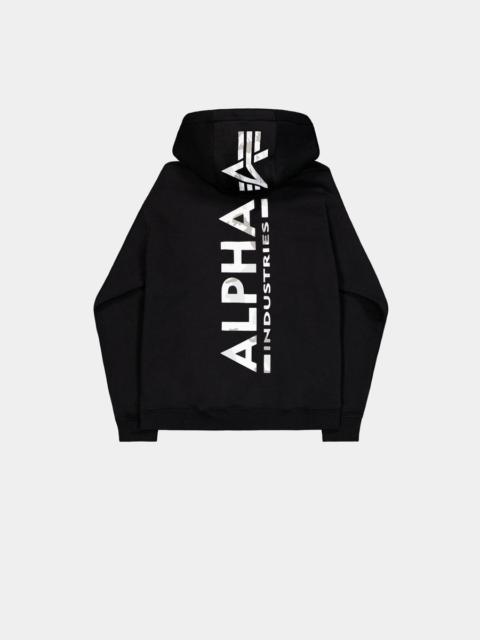 ALPHA INDUSTRIES BACK PRINT HOODIE CAMO PRINT