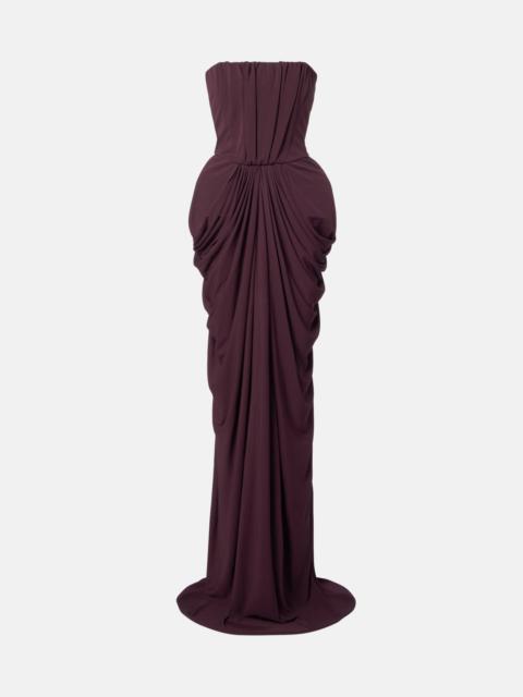 Stella McCartney Strapless crêpe jersey gown
