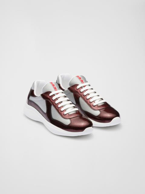 Prada America's Cup patent leather and bike fabric sneakers