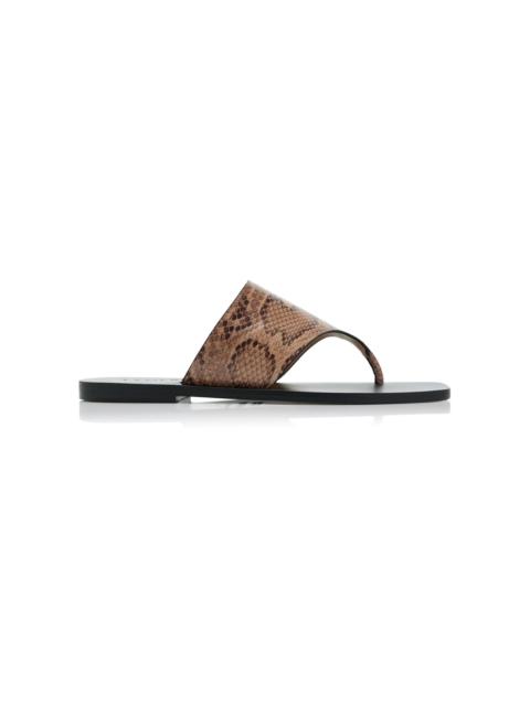 A.EMERY Paton Snake-Effect Leather Sandals animal