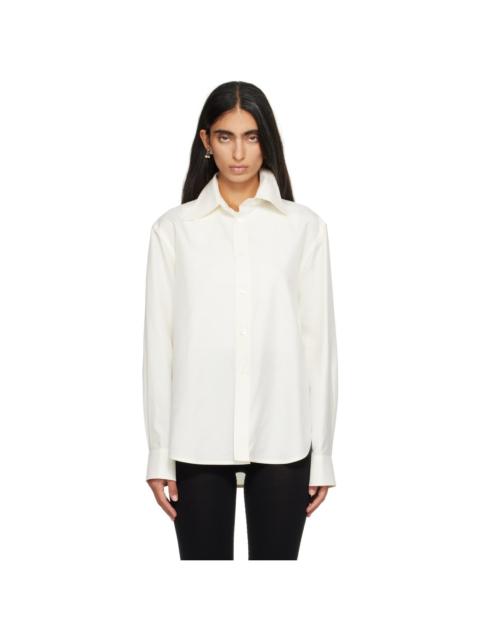 Bottega Veneta White Silk & Viscose Toile Shirt