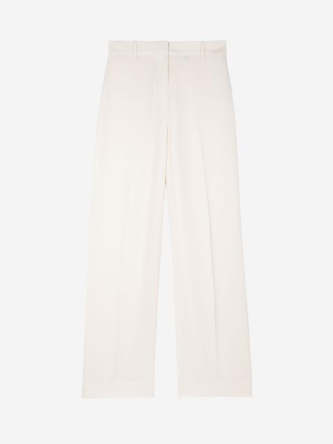 The Kooples WIDE-LEG PANTS IN ECRU SATIN