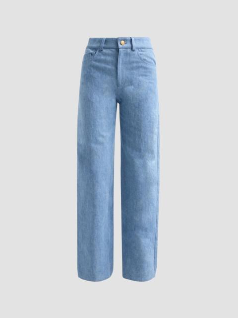 Oscar de la Renta Women's Mid-Rise Straight-Leg Jeans - Light Wash