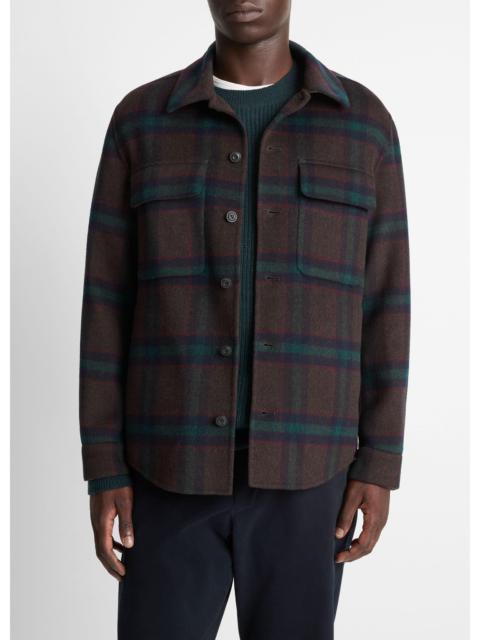 Vince Plaid Splittable Wool-Blend Shirt Jacket
