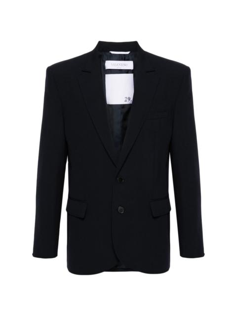 notched-lapels single-breasted blazer